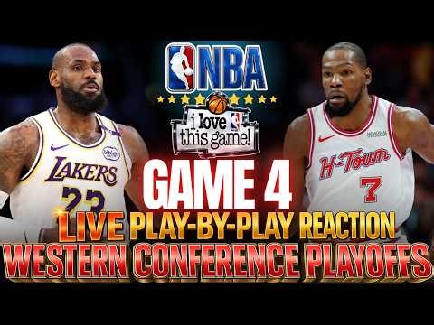 🔴LAKERS VS ROCKETS │ Game 4 - 2026 NBA WEST PLAYOFFS Basketball Play-By-Play Reaction & Scoreboard