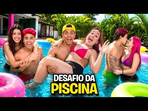 DESAFIO DA PISCINA EM CASAL ! *Quem ganhou ?