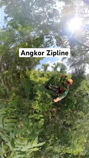 Zipline inside angkor park #bollywood #angkorzipline