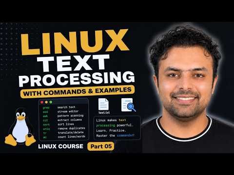 Linux Text Processing Commands | grep, sed, awk, cut, sort & uniq | Linux Course 05