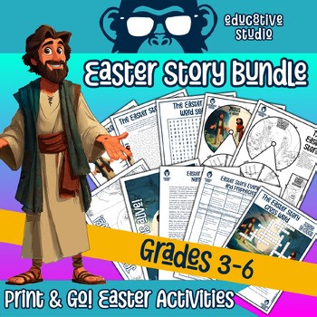 Easter Bible Story Activities & Craft Christian Resurrection Lesson | Grades 3-6