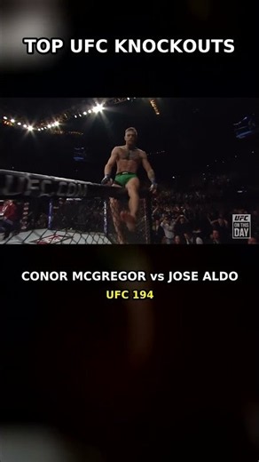 Conor McGregor Knocks Out José Aldo in 13 Seconds ⚡ UFC 194 #Shorts