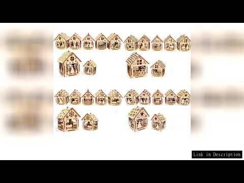 4 Sets Christmas House Ornaments Laser Cuttings Files Bundle Puzzles Digital Designs SVG DXF Ai Vect