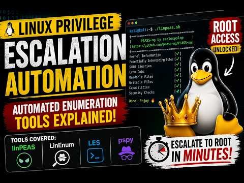 Linux Privilege Escalation Automation | LinPEAS, LinEnum & More Explained 🔥 (Step-by-Step Guide)