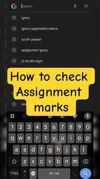 How to check IGNOU assignment marks | IGNOU assignment status | #ignou #ignouassignment #shorts
