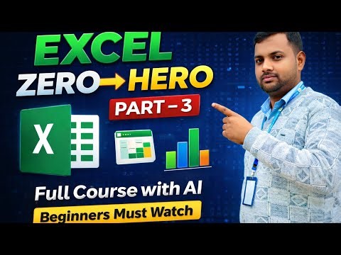 ZERO to HERO in Excel! 📈 Full Step-by-Step Course with AI part-3