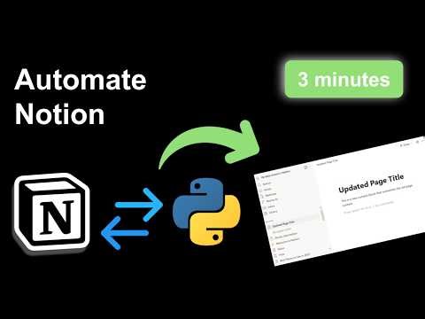 Update Notion Pages in 3 Minutes with Python! (2026)