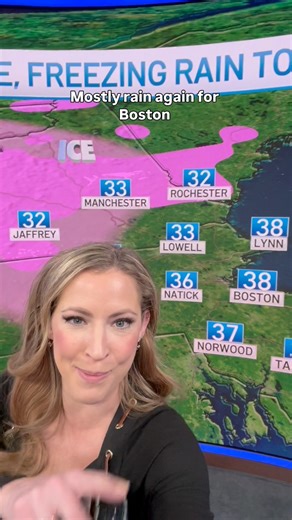 Freezing rain in high terrain tonight, rain for Boston. Here’s a quick weather forecast for this Saturday. Programming note: I’ll have the forecast on NBC10 Boston 9-10am. #weather #saturdaymorning #ice #forecast | Pamela Gardner NBC10 Boston