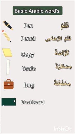 Learn Arabic Fast: School Stationery 📚/Arabic for Beginners /Arabic Grammar #arabicforbeginners