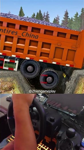 Spintires: MudRunner - shacman delong x6000 rescuing a stuck truck in deep snow #613 #zhiengameplay