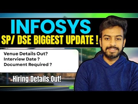 Infosys SP/ DSE Hiring Biggest Update | Venue Details Out | Coding Assessment | Test Detail Mail Out