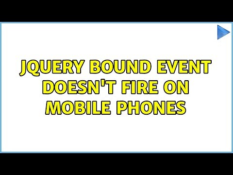 jquery bound event doesn't fire on mobile phones