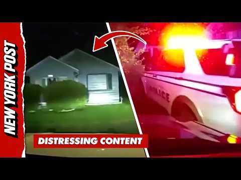Dashcam Captures Wild Police Chase as Suspect Steals Cop Car and Crashes Into House