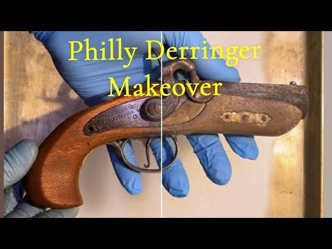 Restore/ Makeover of Philadelphia Derringer Kit Gun (bluing, staining, brass polish)