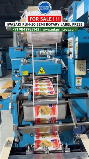 Label Printing Machine For Sale - Iwasaki Ruh 50 Semi Rotary Label Press | Mk Printecs Machinery