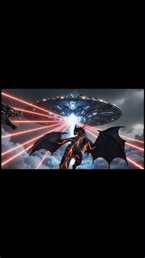 Dragon vs Alien UFO Battle! 🐉🛸 Aasman mein Maha-Yuddh! #shorts#mantu