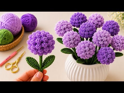 The Tiniest Crochet Hydrangea That Looks Almost Real