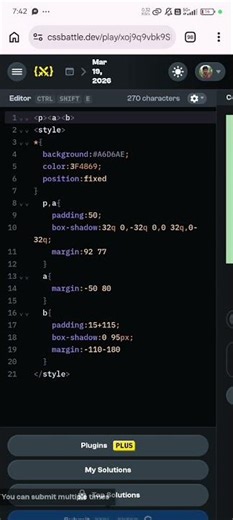 CSS Battles Daily Target 19th February 2026 Solution | 195 chars | CSS Challenges #cssbattles #css
