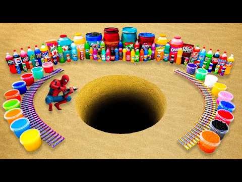 Big Toothpaste Eruption with Soda Popular, Orbeez Baloons, Coca-Cola, Mtn Dew, Fanta vs Mentos