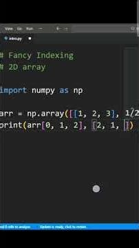 Fancy Indexing in NumPy (Easy Explanation) 🚀 | Python Data Science part 2 #coding #numpy