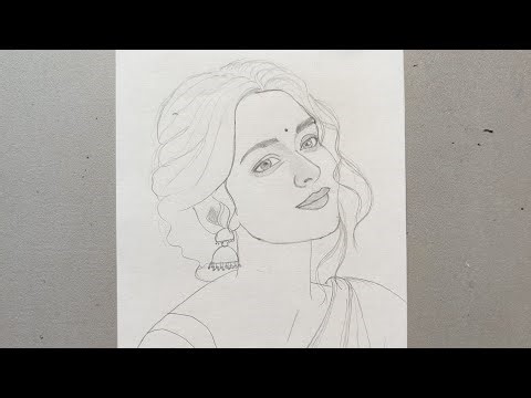 Beautiful girl drawing tutorial. Requested video. How to draw face. girl drawing