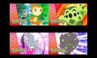 Mix of 4 videos from youtube : Now Playing: Pokémon: DP Battle Dimension - Season 11 (Episodes 1 through 4).