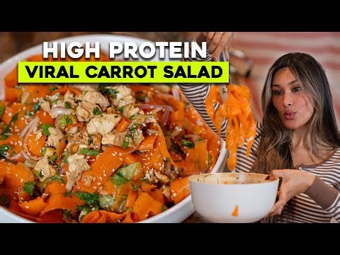 My MOST VIRAL RECIPE OF 2025! High Protein Carrot Salad