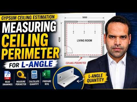 Ceiling Perimeter Measurement for L-Angle – Step-by-Step Tutorial