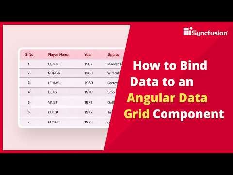 How to Bind Data to an Angular Data Grid Component