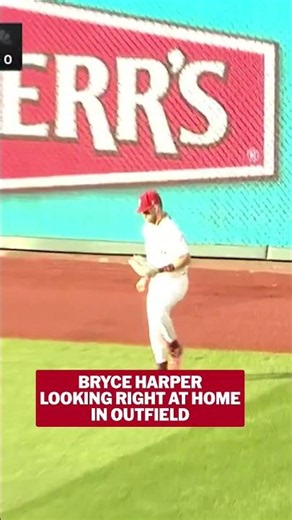 Bryce Harper makes his 1st RF appearance since 2022 & caught a fly out on the 1st pitch of the game!