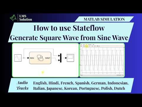 How to use Stateflow in MATLAB | Stateflow Chart in Simulink | Generate Square Wave from Sine Wave