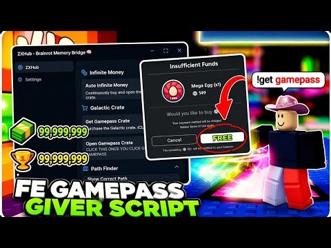 [ FE ] Gamepass Giver Script Hack - ROBLOX SCRIPTS - Unlock All Gamepass in Game