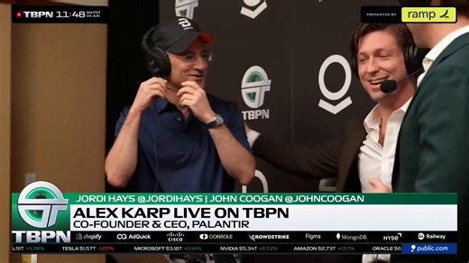 FULL INTERVIEW: Alex Karp joins from AIPCon 10 to discuss tokenmaxxing, why taste matters in business, and political backlash against AI.00:30 - Alex Karp's 5m30s dead hang routine3:00 - Alex Karp on toxenmaxxing and the state of AI5:10 - You can't scale taste8:30 - AI companies have a likability problem9:35 - AI tools are magical and addictive13:20 - Palantir copycats and competitors18:50 - Karp on getting nationalized21:05 - Karp on layoffs and upskilling