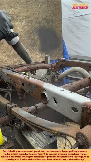 Rusty Frame to Clean Metal in Seconds ⚙️🔥 #rust #automotive #restoration #mechanic
