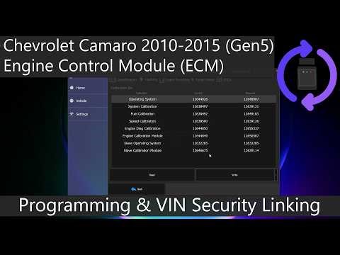 Chevrolet Camaro Gen5 Engine Control Module (ECM) Replacement Programming & VIN Security Linking