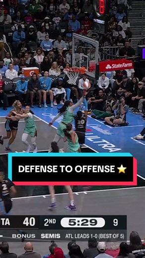 New York is applying pressure on both ends ✔️ Jones rises for the block and Fiebich converts the fast break points 2026 WNBA Playoffs presented by @Google Pixel #nyliberty #jonqueljones #wnba #playoffs #WNBASeason30