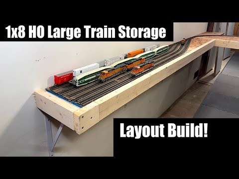 1x8 Layout HO Train Storage Layout Build