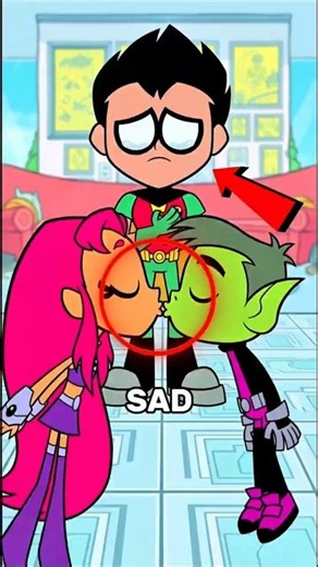 Robin Got Heartbroken After Beast Boy Kissed Starfire!💔 #shorts