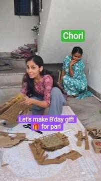 AChori pakdi gai but b'day gift to bnega / Ghamu Saran / Blinkit paper bag craft ideas #shorts