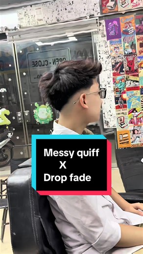 Messy Quiff and Drop Fade Haircut