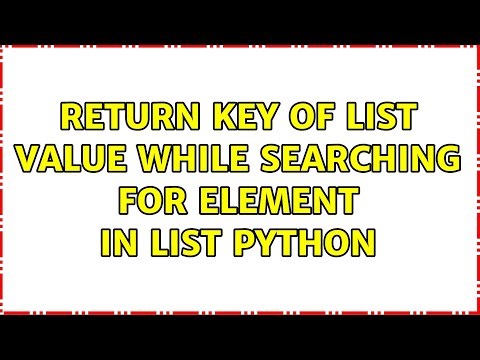 Return key of list value while searching for element in list Python