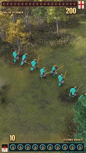 Can 10 Teutonic Knights Survive 200 Spearmen? #aoe4 #shorts