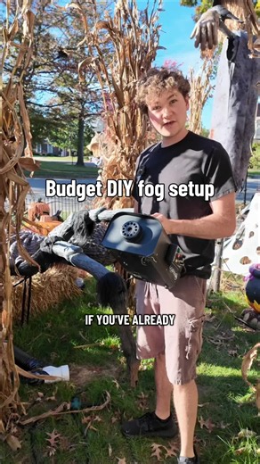 You don’t need an expensive setup to get that creepy, low-lying Halloween fog! 👀💨🎃 We built this budget DIY fog setup using a few simple supplies from the hardware store! Full Supply List: 🔹 10-foot section of 4-inch solid corrugated drain pipe – We cut ours into 4-foot and 6-foot sections. We prefer solid pipe so we can add holes exactly where we want the fog to come out. 🔹 3-inch PVC wye fitting – Optional! We use this to split the fog in two directions. 🔹 Duct tape – To connect our pipe