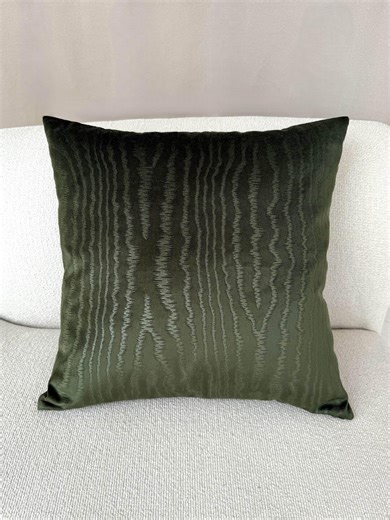 Deep Forest Green Velvet Pillow Cover for Living Room, Textured Sofa Decorative Cushion 18x18 Inch (45x45 Cm) - Etsy