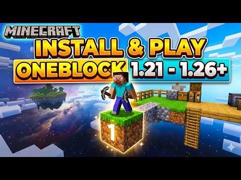 how to install and play minecraft OneBlock map for all versions in 2026