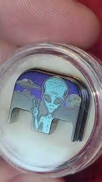 Upgrading the 9mm ALIEN BLASTER! 👽🛸 (Custom Slide Back Plate) #Shorts