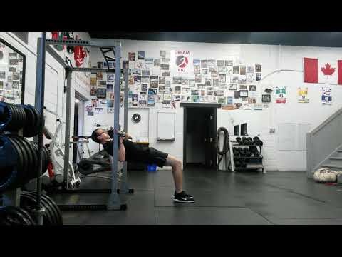 Overhand (pronated) Grip Hip Bridge Inverted Row