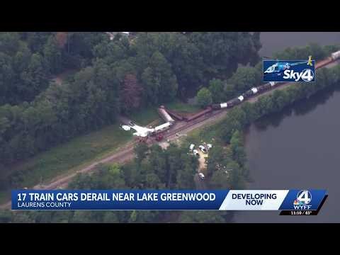 Officials reveal what material spilled during multi-car train derailment in the Upstate