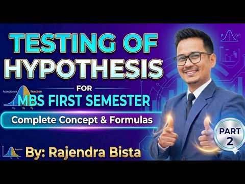 Testing of Hypothesis part 2| Z- Test | Single mean| MBS First Semester | Statistical Method | Ch- 4