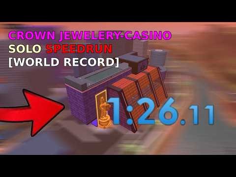 CROWN JEWELERY-CASINO SOLO SPEEDRUN 1:26.11 [WORLD RECORD] in Roblox Jailbreak!